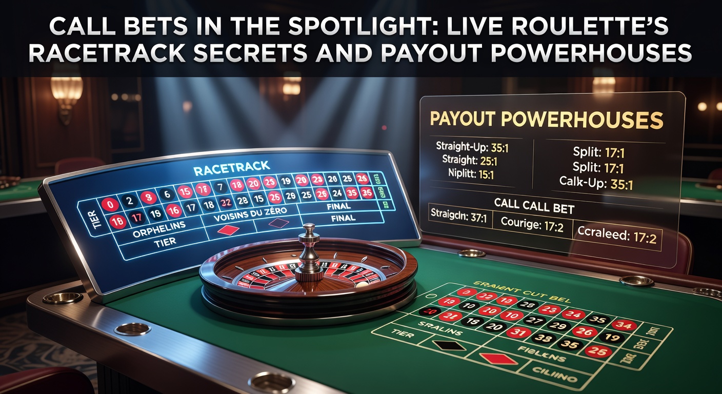 Detaillierte Grafik der Call-Bet-Payouts mit Beispielen für Voisins, Tiers und Orphelins auf einem Live-Roulette-Racetrack